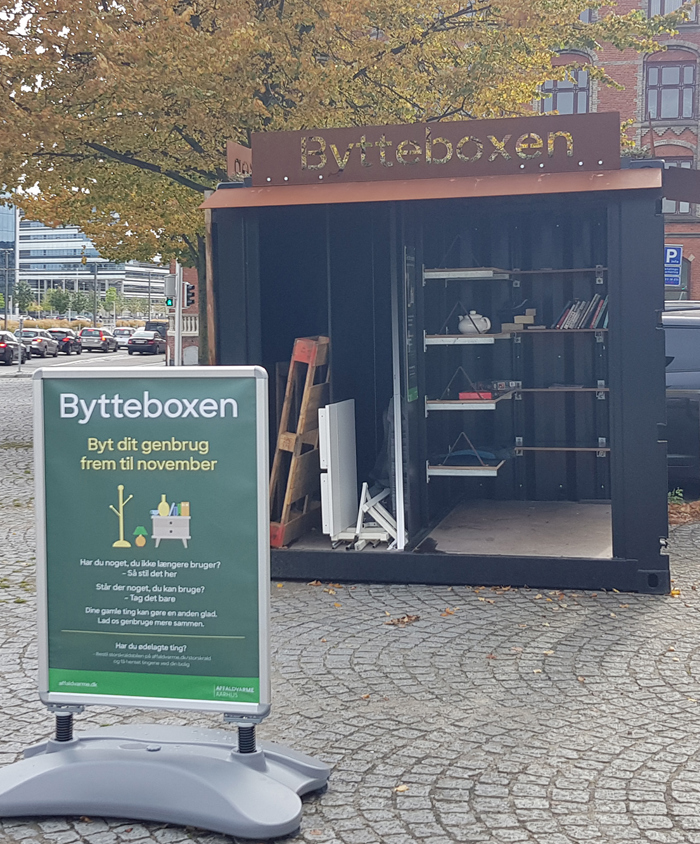 Bytteboksen på torv i Aarhus