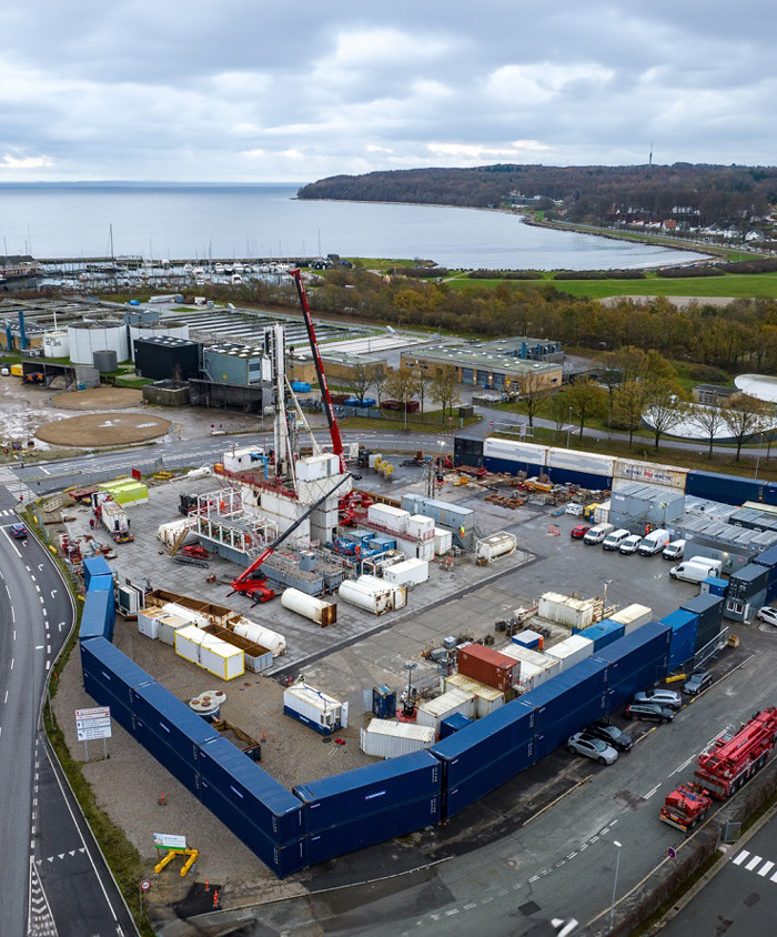 Borerig til geotermisk anlæg på Aarhus Havn